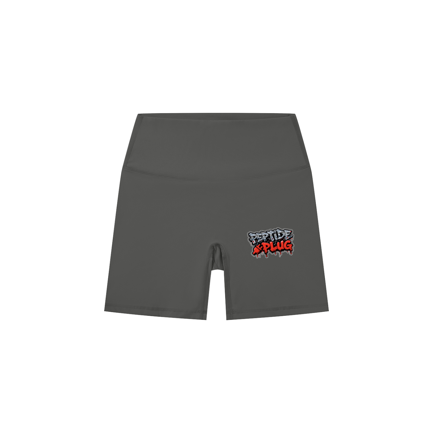 PEPTIDE PLUG Women's High-Waisted Biker Shorts