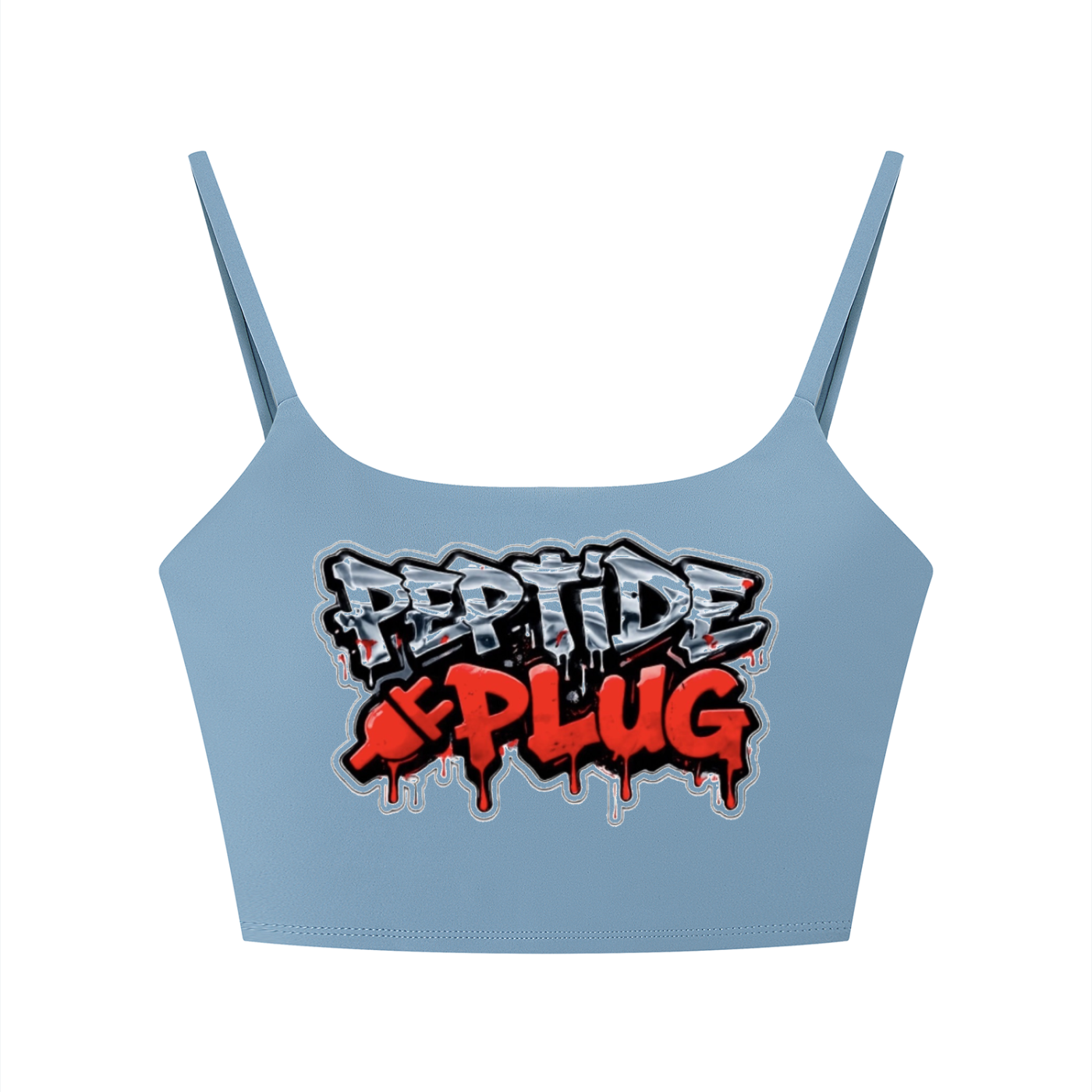 PEPTIDE PLUG Women's Solid Color Sports Bra