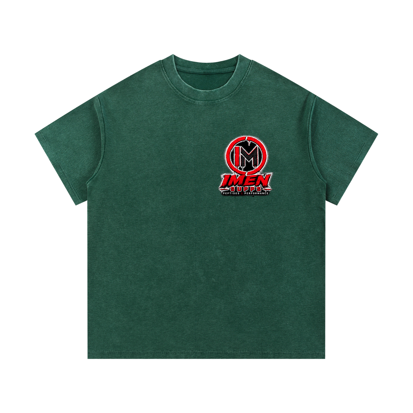 IMEN SUPPS Mineral Wash Waffle Knit T-Shirt