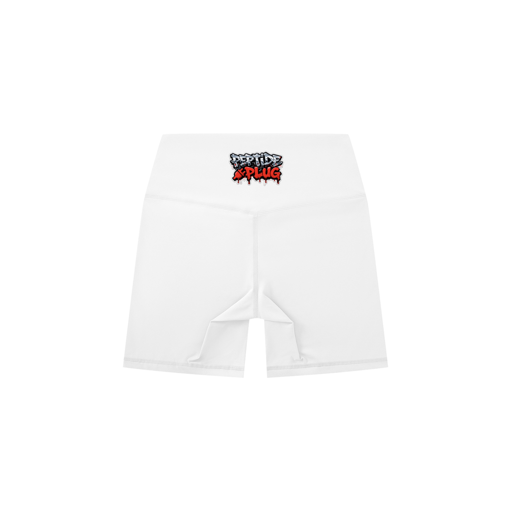 PEPTIDE PLUG Women's High-Waisted Biker Shorts