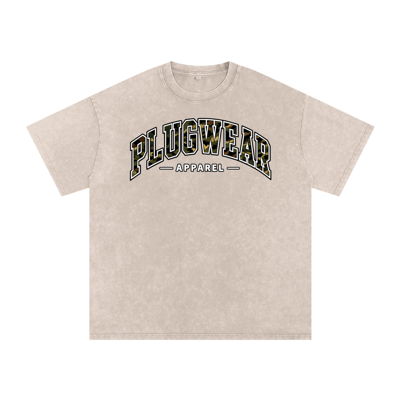 GETBIG Snow Washed Oversized Cotton T-Shirt