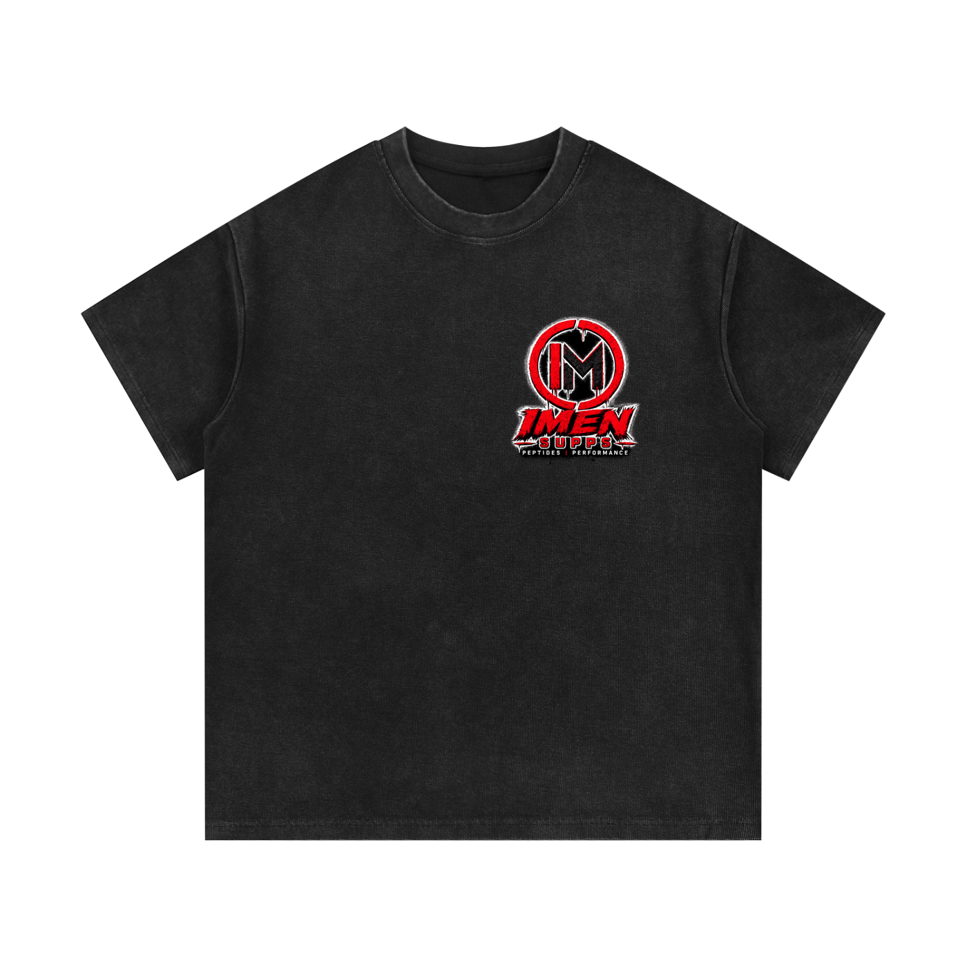 IMEN SUPPS Mineral Wash Waffle Knit T-Shirt