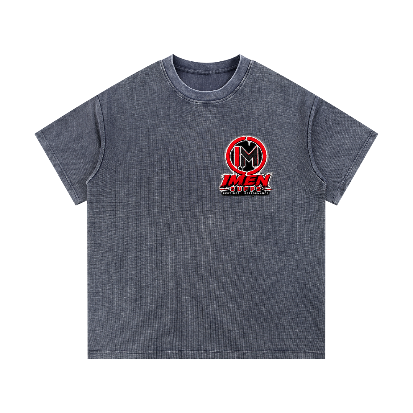 IMEN SUPPS Mineral Wash Waffle Knit T-Shirt
