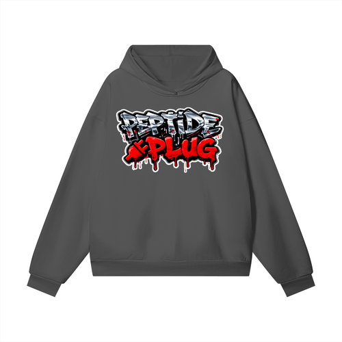 Classic Peptide Plug Heavyweight Hidden Pocket Fleece Hoodie