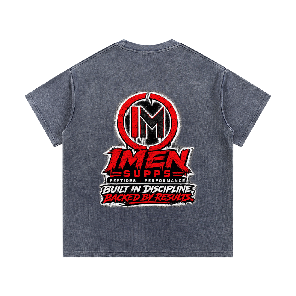IMEN SUPPS Mineral Wash Waffle Knit T-Shirt