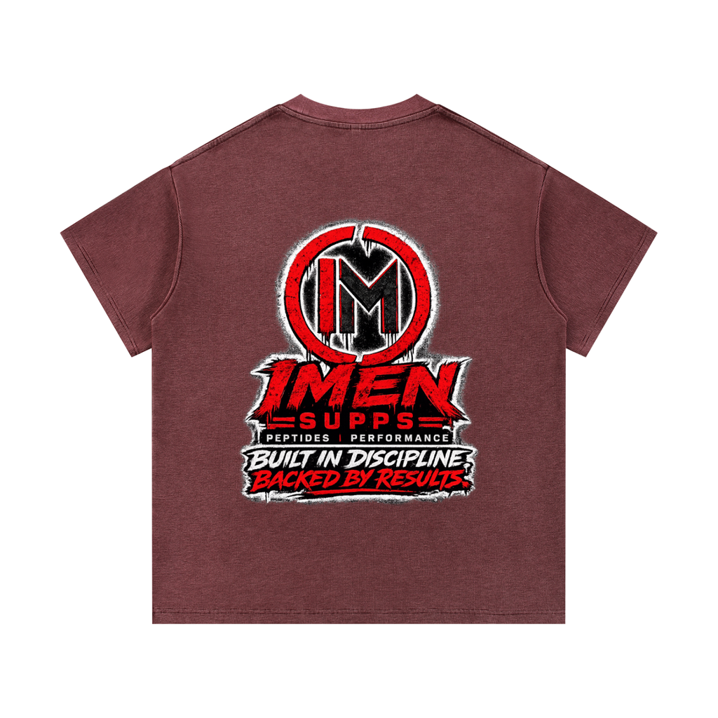IMEN SUPPS Mineral Wash Waffle Knit T-Shirt