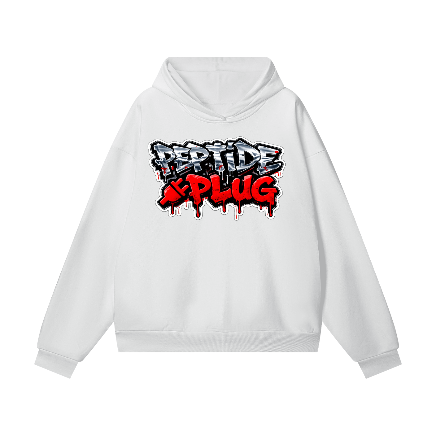 Classic Peptide Plug Heavyweight Hidden Pocket Fleece Hoodie