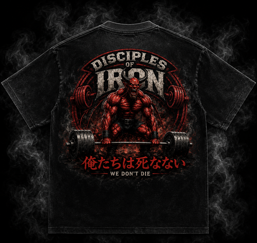 DIO “WE DONT DIE” Reverse Dyed Loose Cotton T-Shirt