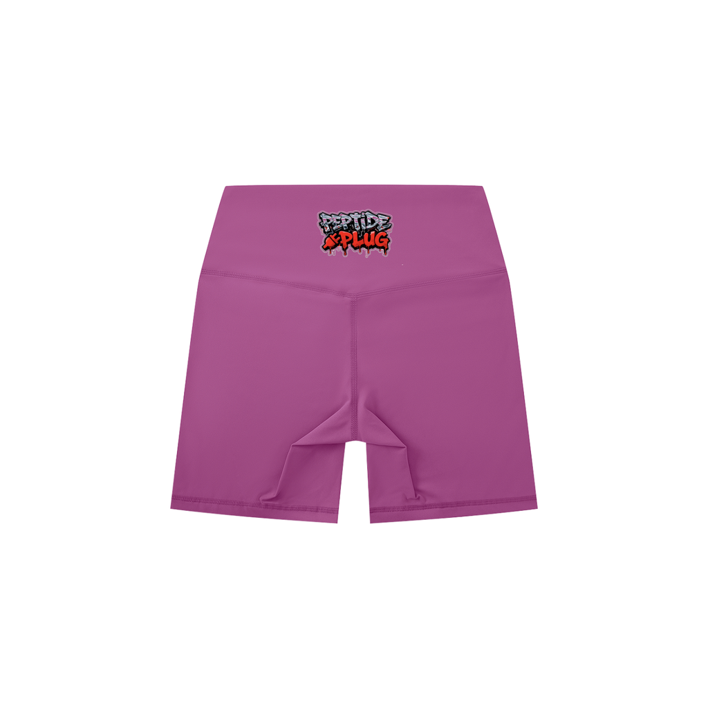 PEPTIDE PLUG Women's High-Waisted Biker Shorts