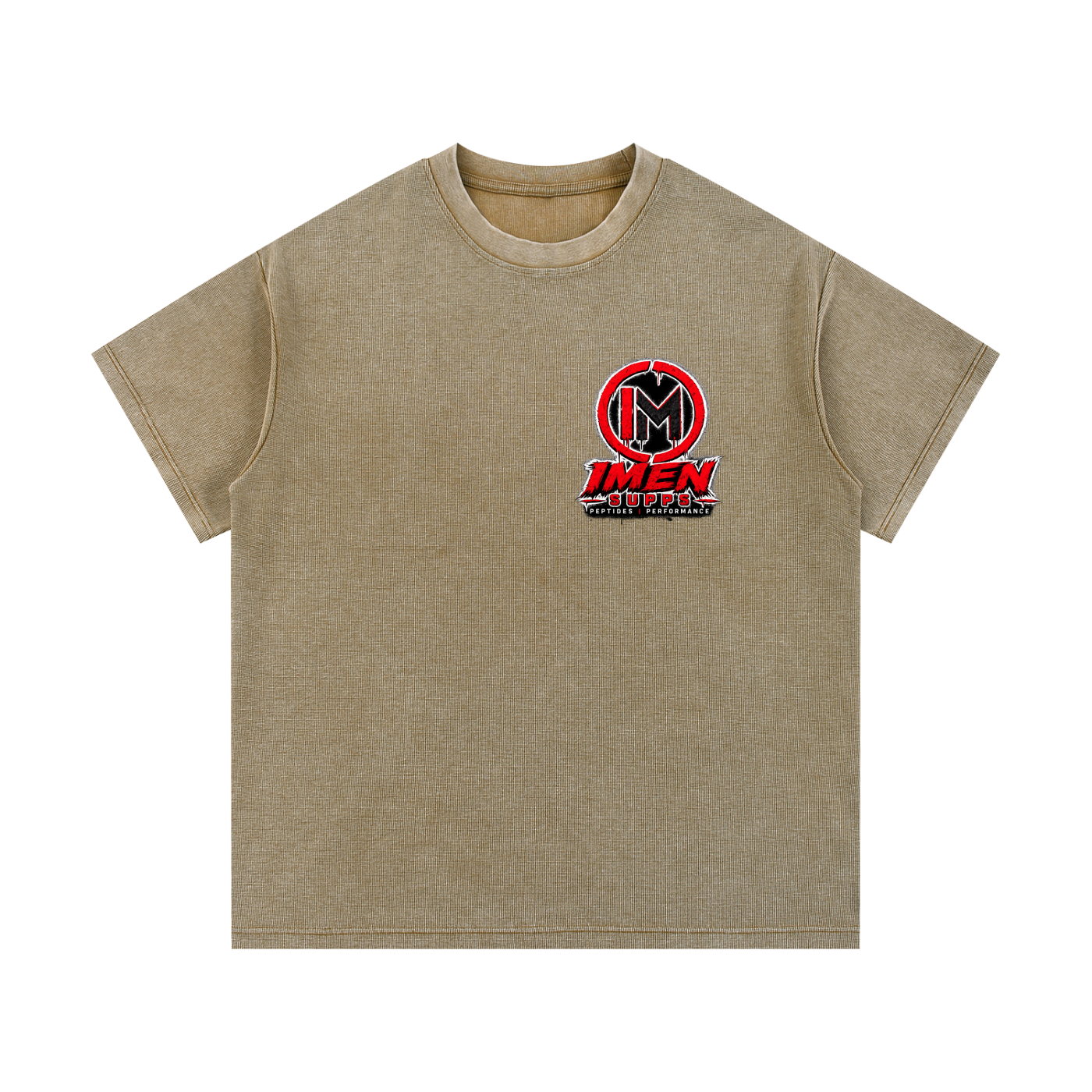 IMEN SUPPS Mineral Wash Waffle Knit T-Shirt