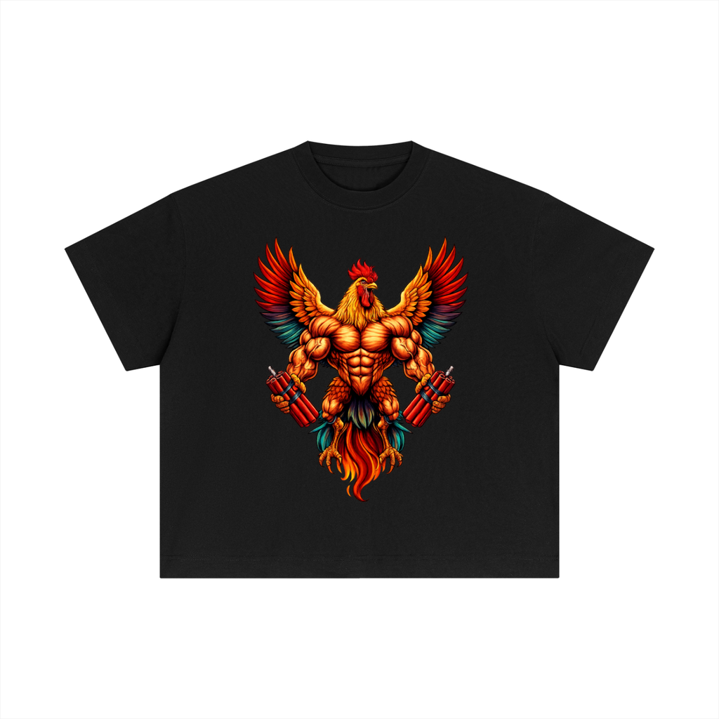 JACKED ROOSTER BOX Essential Cotton Boxy T-Shirt