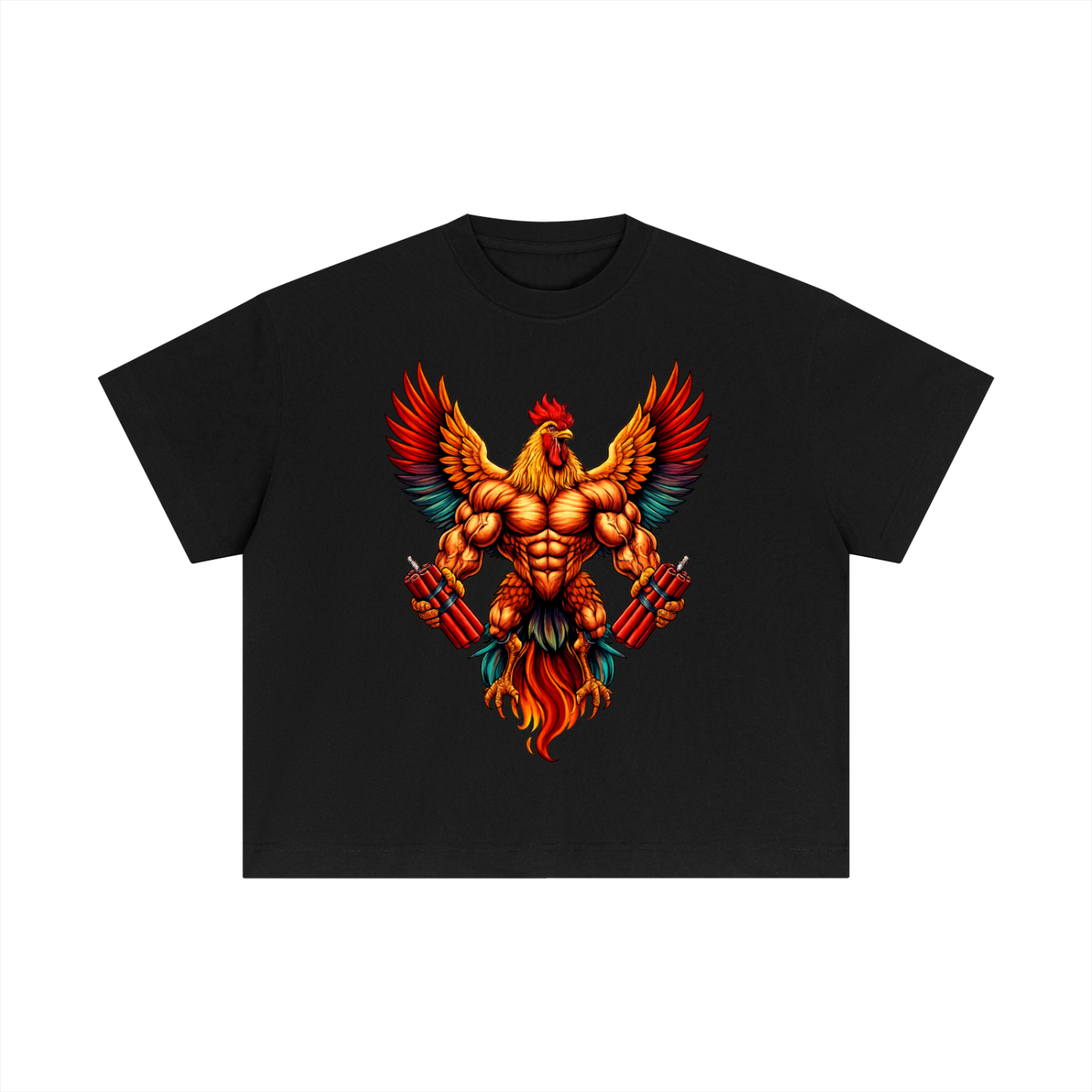 JACKED ROOSTER BOX Essential Cotton Boxy T-Shirt