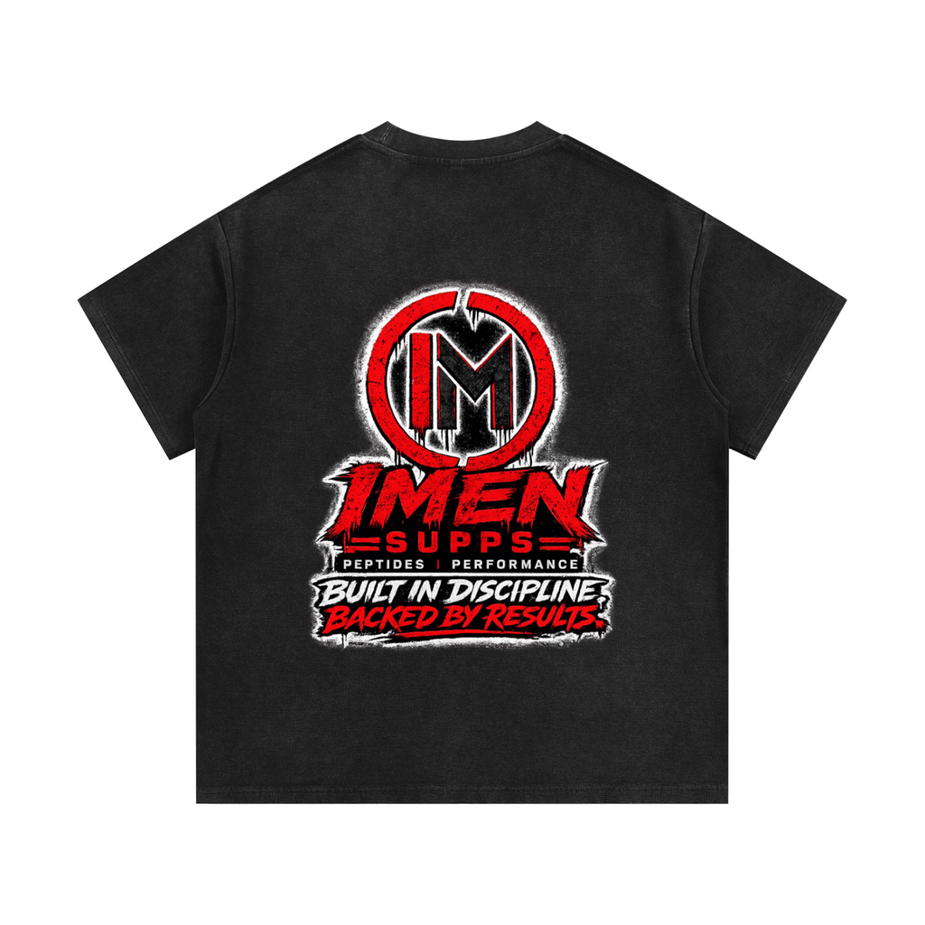 IMEN SUPPS Mineral Wash Waffle Knit T-Shirt