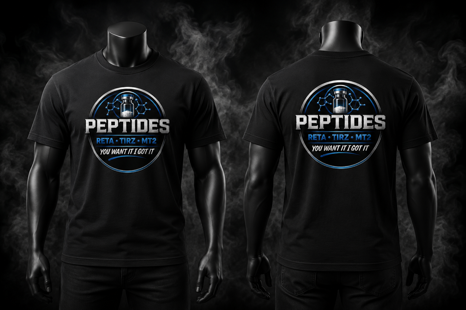 PEPTIDES Loose Drop Shoulder T-Shirt