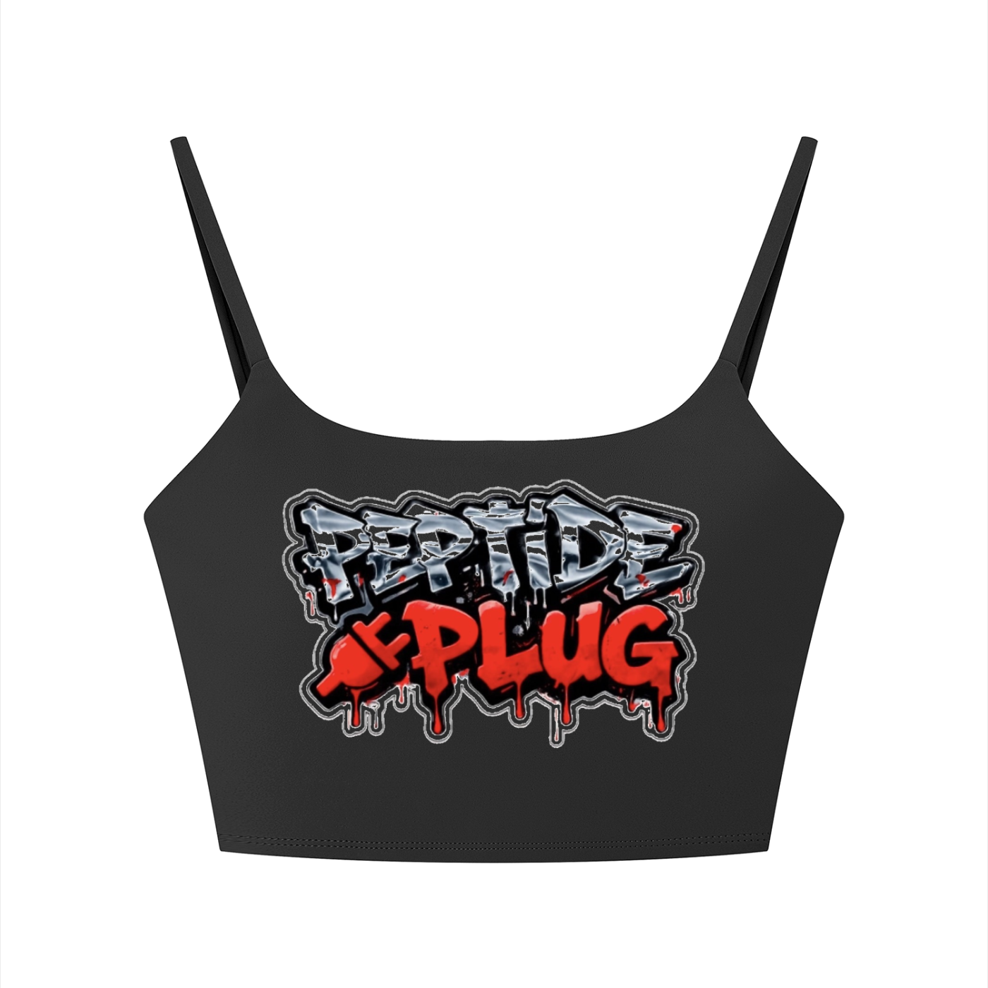 PEPTIDE PLUG Women's Solid Color Sports Bra