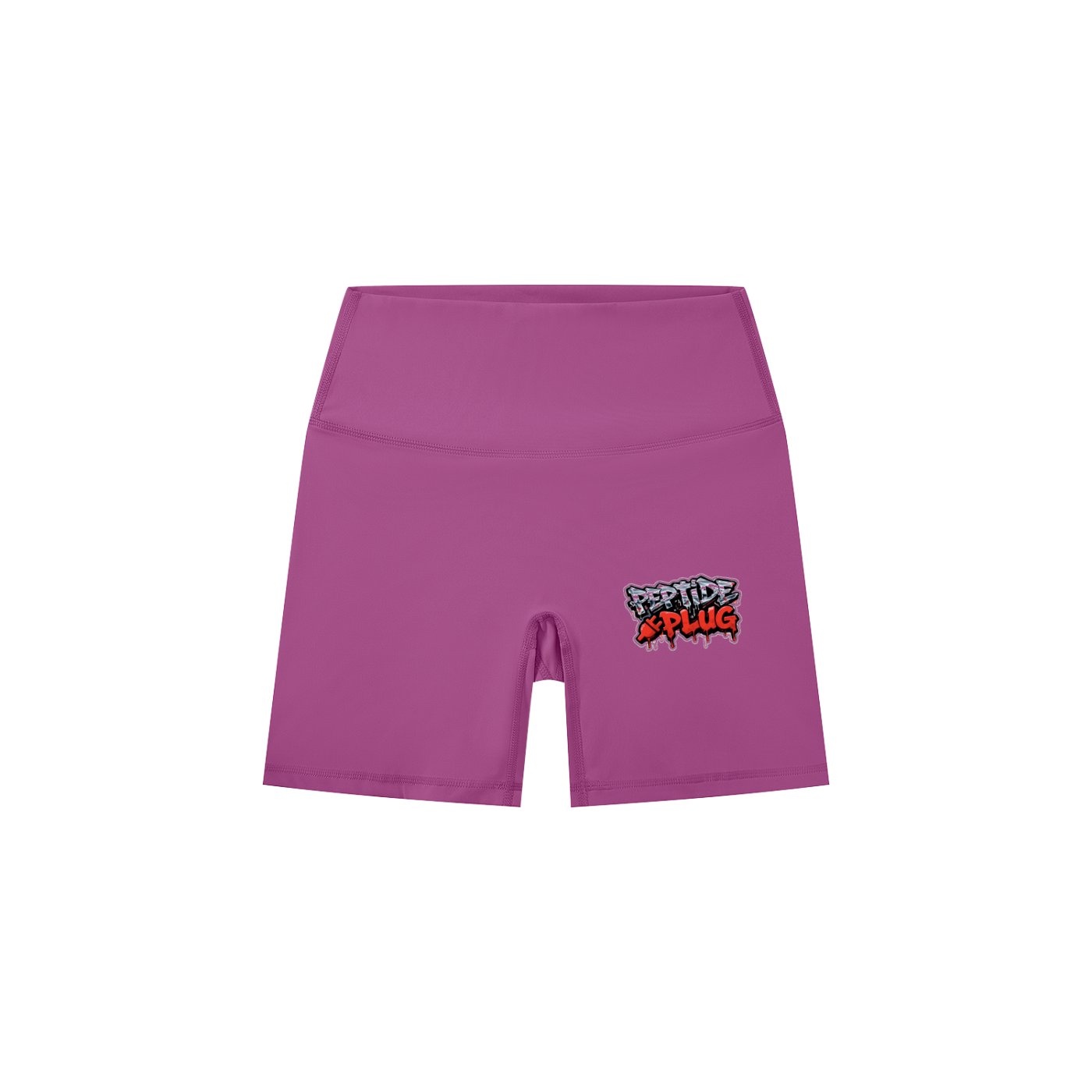 PEPTIDE PLUG Women's High-Waisted Biker Shorts