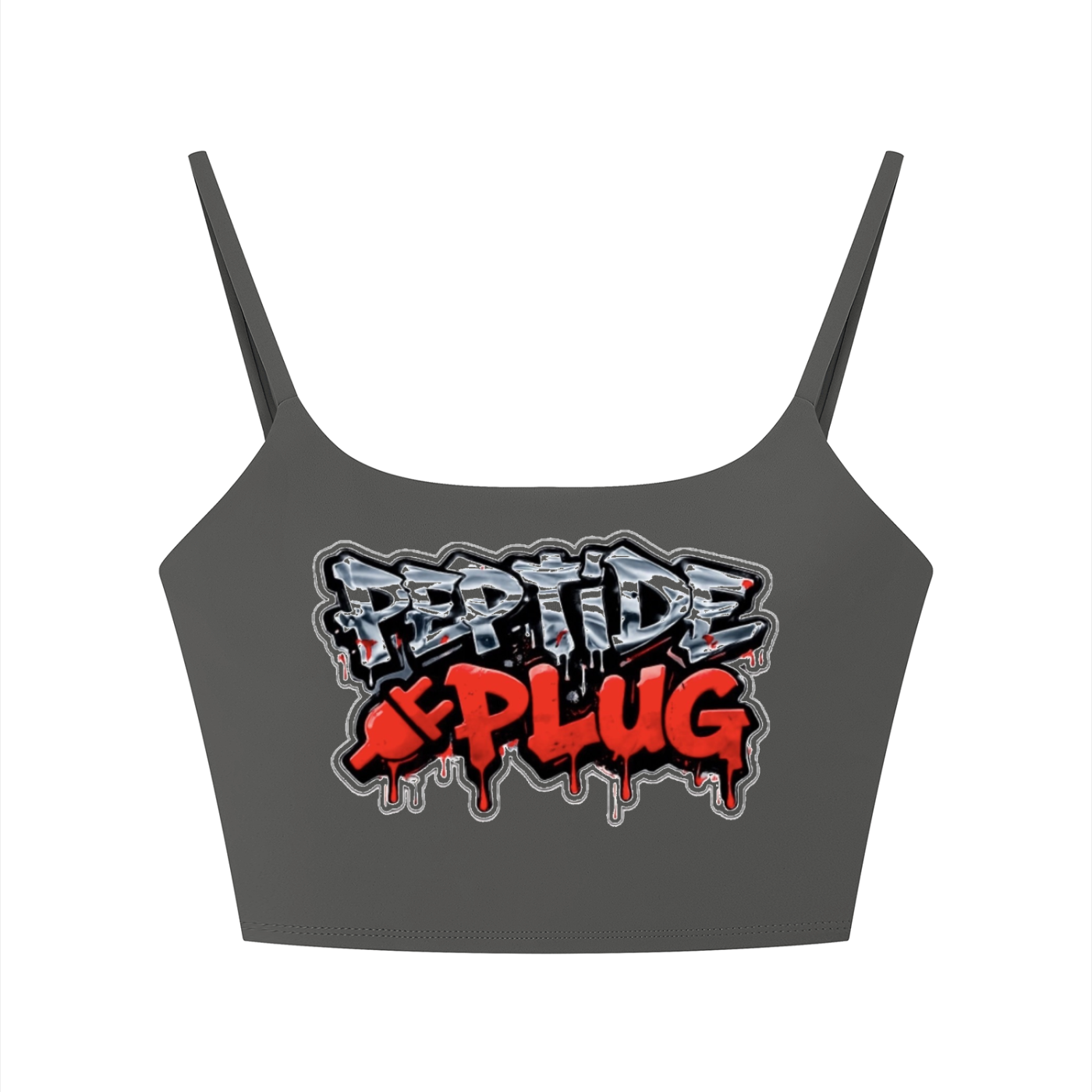 PEPTIDE PLUG Women's Solid Color Sports Bra