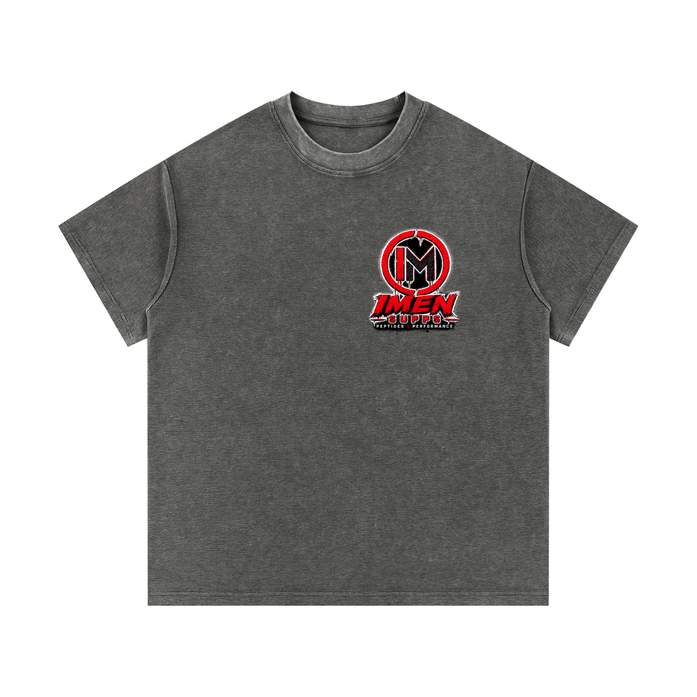 IMEN SUPPS Mineral Wash Waffle Knit T-Shirt