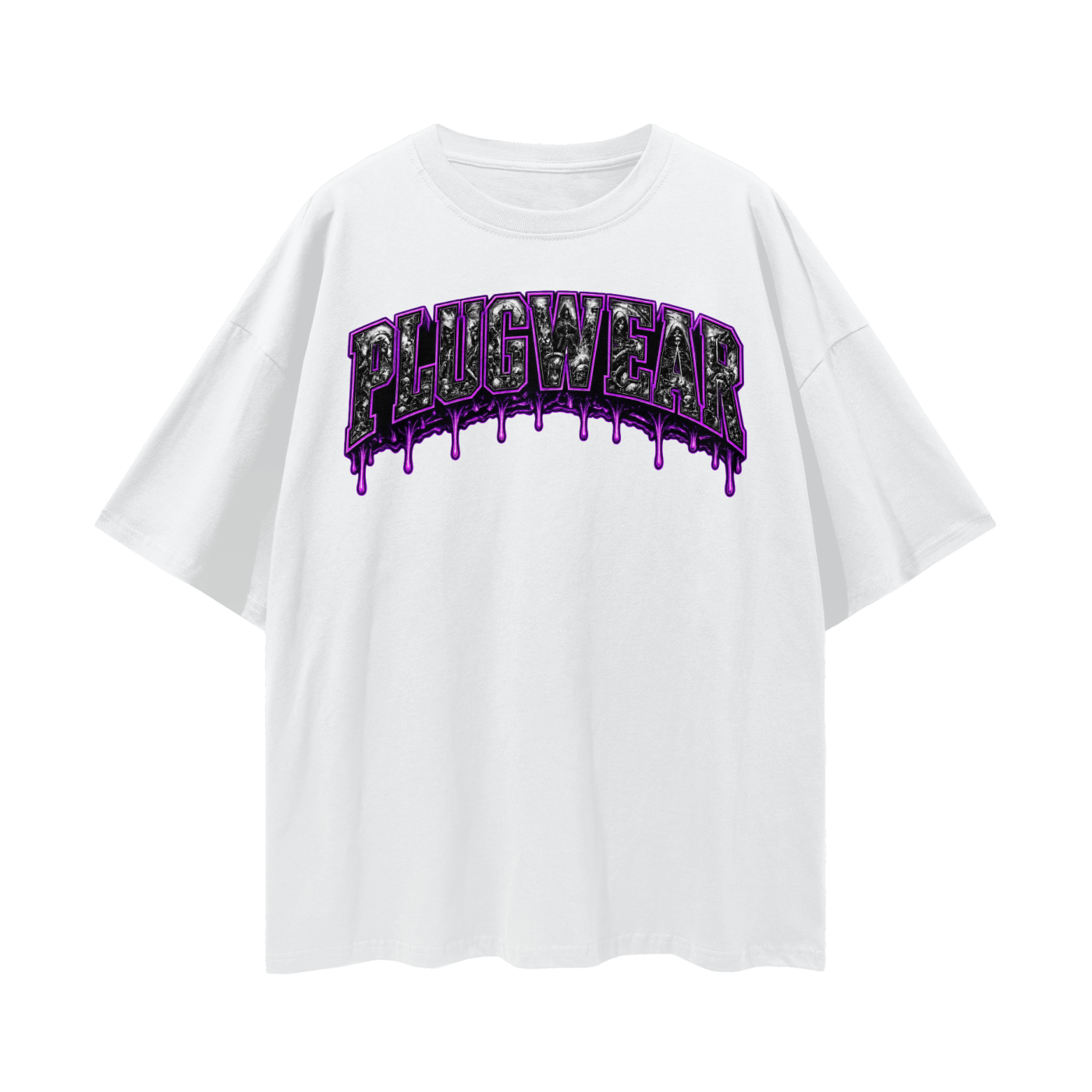 PLUGWEAR LE PURP Loose Drop Shoulder T-Shirt