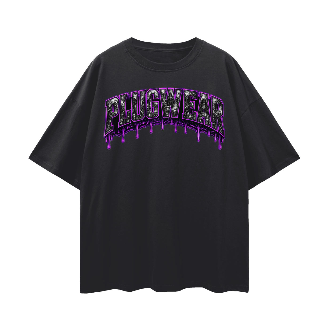 PLUGWEAR LE PURP Loose Drop Shoulder T-Shirt