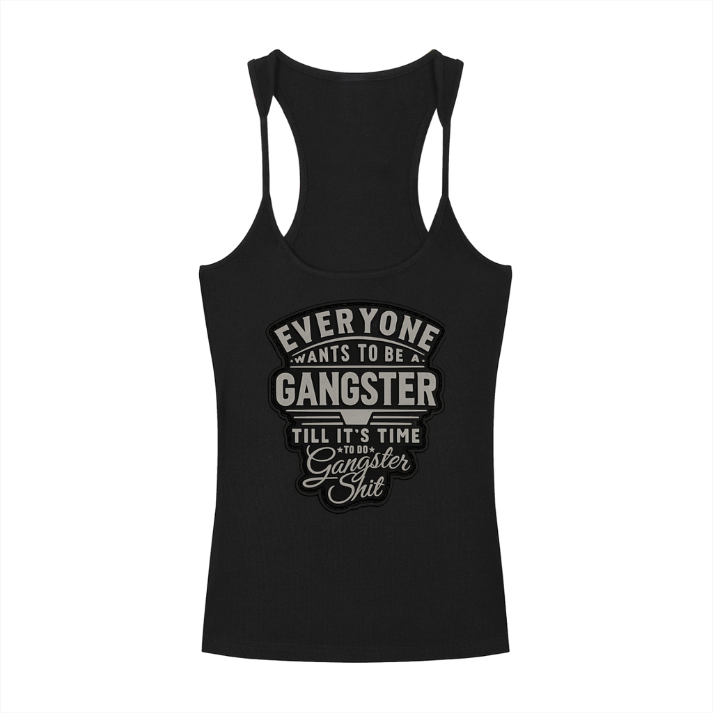 Gangster Slim Fit Ribbed Racerback Tank Top