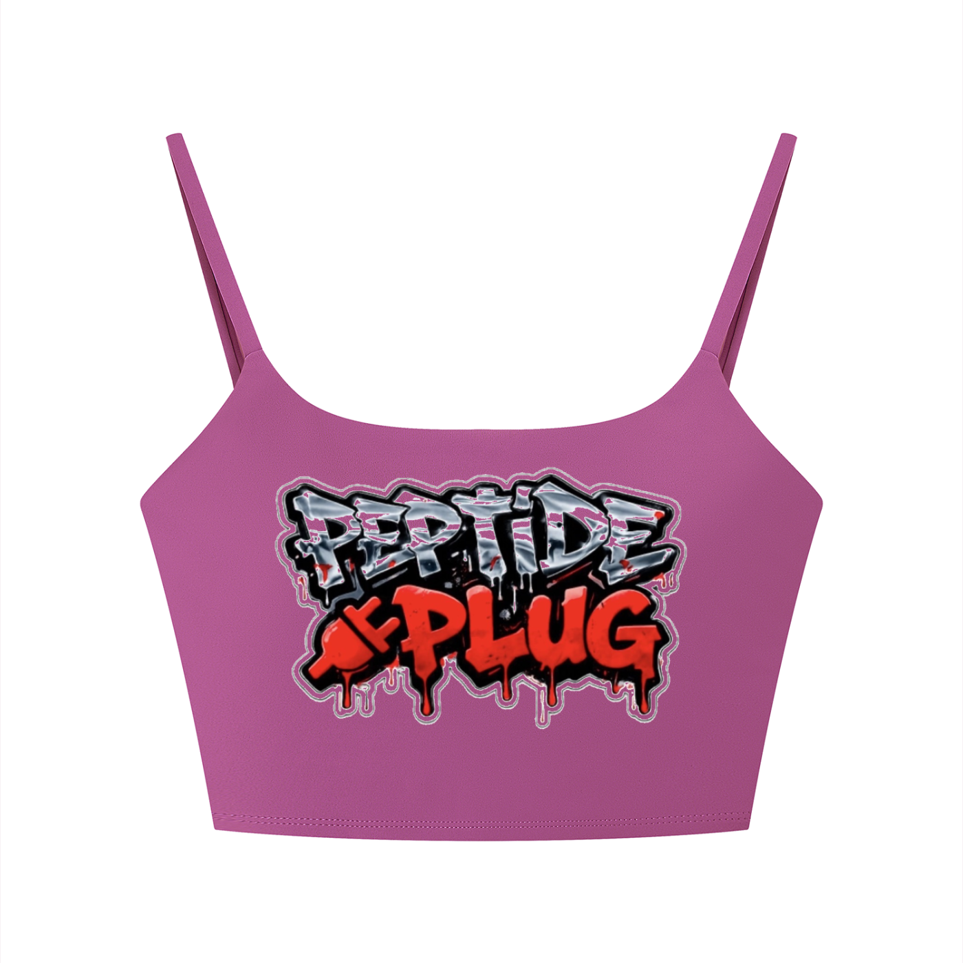 PEPTIDE PLUG Women's Solid Color Sports Bra