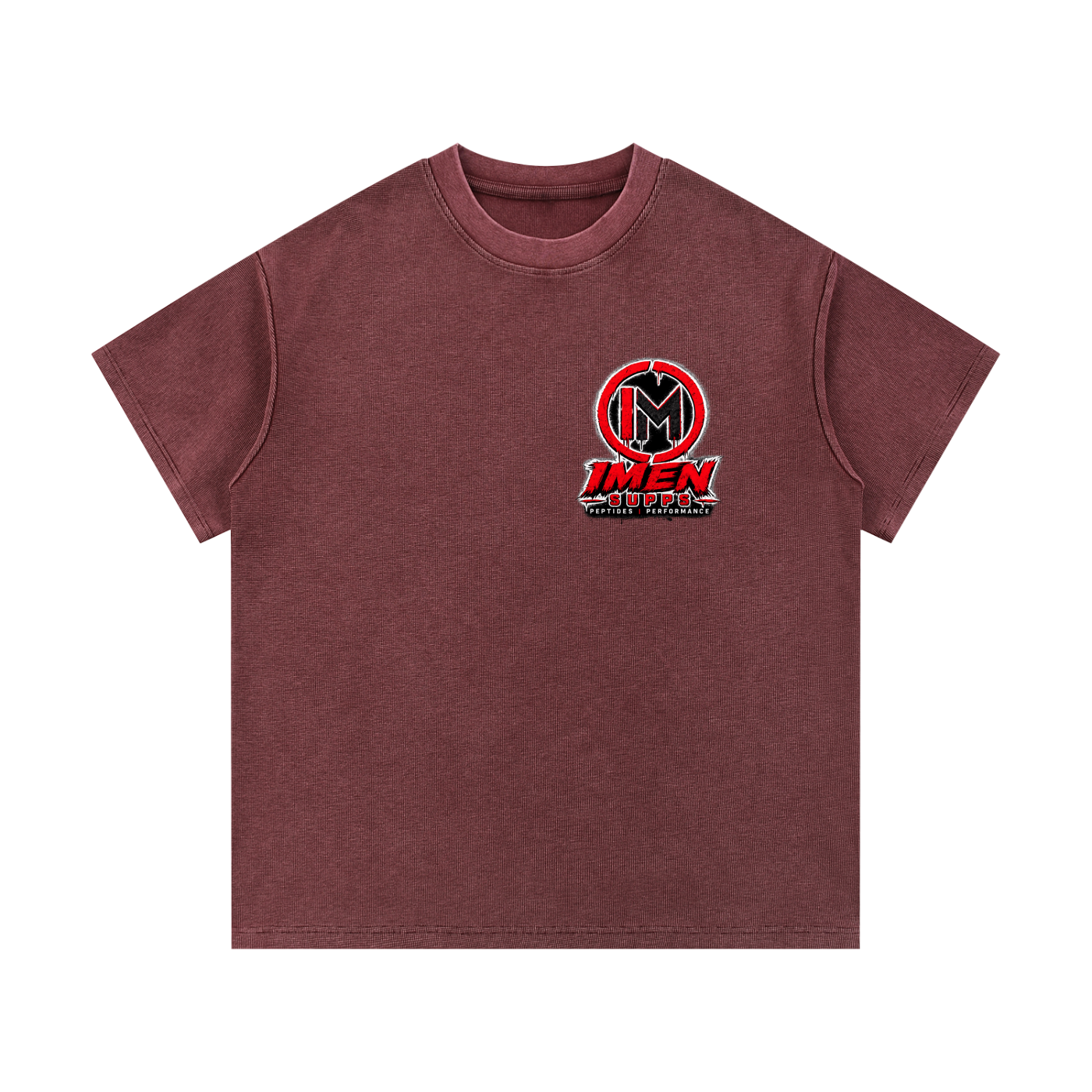 IMEN SUPPS Mineral Wash Waffle Knit T-Shirt